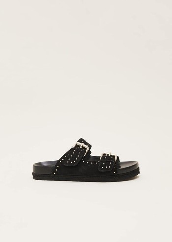 Phase Eight Double Buckle Flats Black Australia | MU0295638